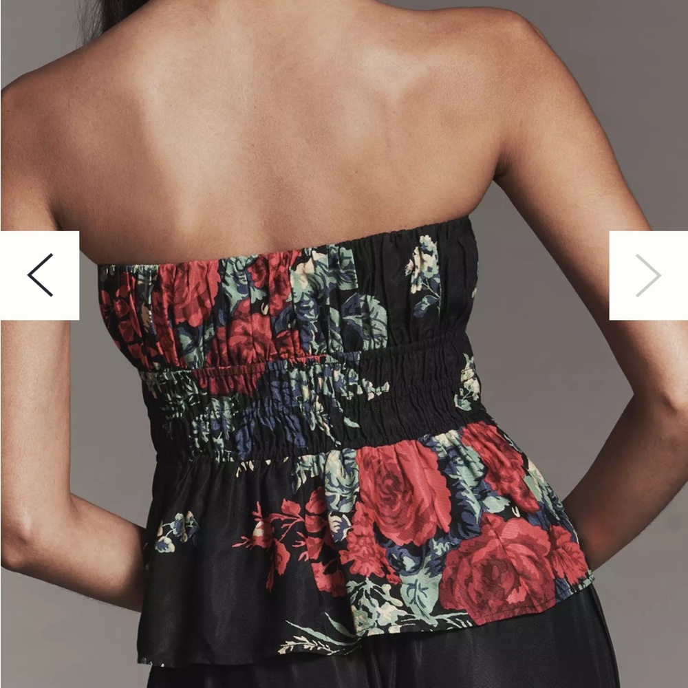 Anthropologie Somerset Silky Strapless Blouse NWT - Picture 4 of 4